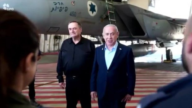 Netanyahu hərbi bazada komandanlarla görüşdü – VİDEO