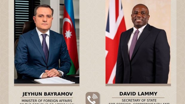 Ceyhun Bayramov Britaniyanın dövlət katibi ilə İsrail-İran münaqişəsini MÜZAKİRƏ ETDİ