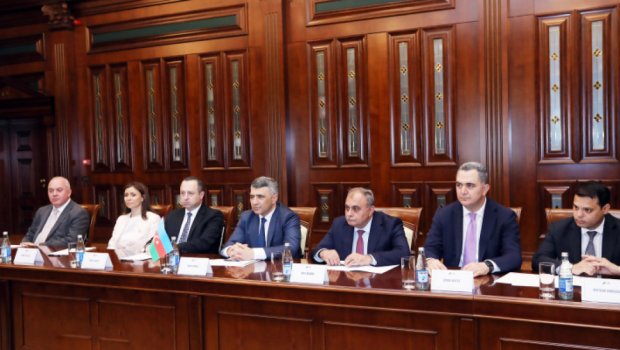 Gürcüstan Ali Məhkəməsinin sədrinin başçılıq etdiyi nümayəndə heyəti ilə görüş KEÇİRİLDİ - FOTO