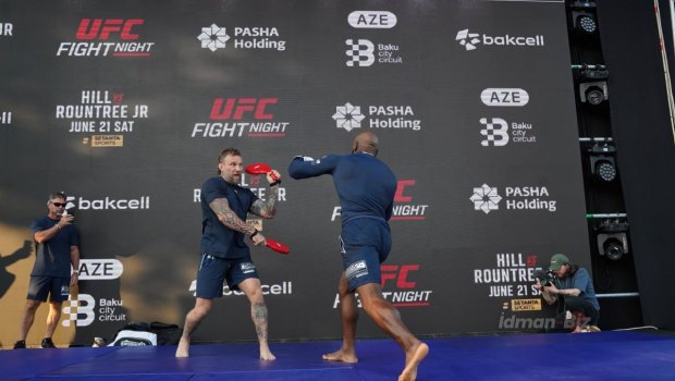 UFC döyüşçüləri Dənizkənarı Milli Parkda məşq etdilər - FOTO