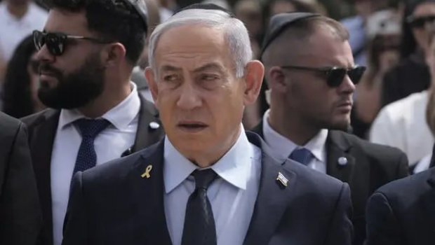 Netanyahu müsahibə verərkən İranın raketlə vurduğu bina UÇDU – ANBAAN VİDEO