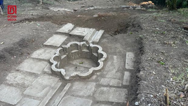 Astarada arxeoloji KƏŞF – “Lotos” çiçəyi formasında qədim hovuz tapıldı – FOTO