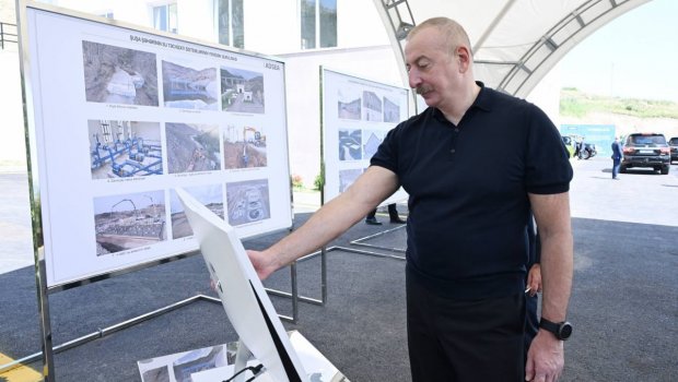 Prezident Yevlaxda yeni sutəmizləyici qurğunun AÇILIŞINDA