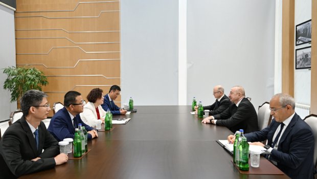 İlham Əliyev Mingəçevirdə Çen Qianqı qəbul edib - FOTO