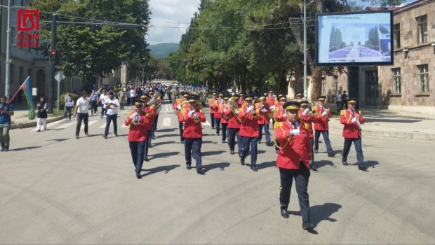 Xankəndidə hərbçilərin yürüşü keçirildi – FOTO/VİDEO