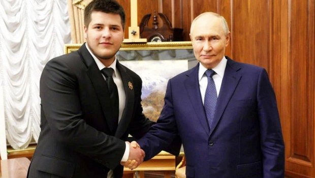 Kadırovun oğlu toyundan sonra Putinlə FOTOSUNU paylaşdı
