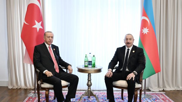 İlham Əliyev Xankəndidə Rəcəb Tayyib Ərdoğanla görüşüb - FOTO
