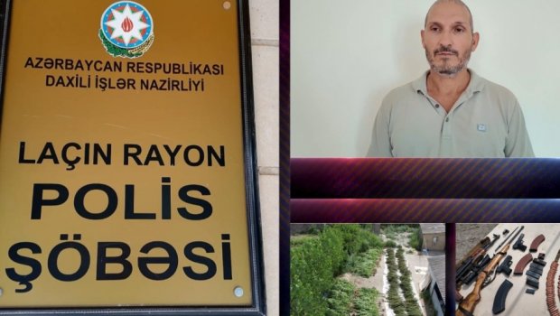 Laçın polisindən ƏMƏLİYYAT: 300-ə yaxın çətənə və silah-sursat aşkarlandı - VİDEO