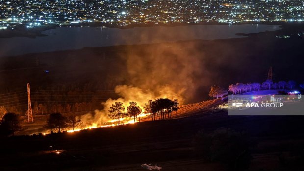 Xocahəsən gölü ətrafında yanğın söndürüldü – YENİLƏNİB – FOTO