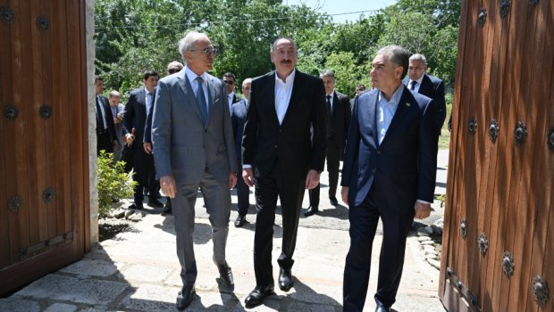 Liderlər Şuşada Bülbülün ev-muzeyində - FOTO