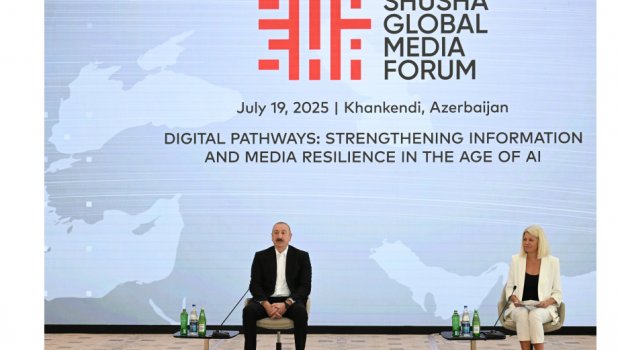 İlham Əliyevin III Şuşa Qlobal Media Forumunun iştirakçıları ilə görüşü BAŞLADI - CANLI