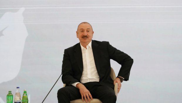 İlham Əliyevin Xankəndidəki çıxışı Qazaxıstan mətbuatında geniş işıqlandırıldı - FOTO