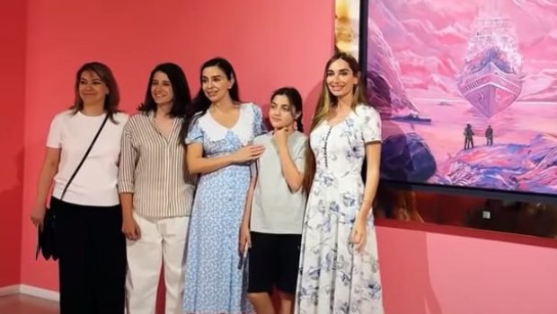 Leyla və Arzu Əliyevalar Müasir İncəsənət Muzeyində - VİDEO 