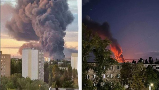 Ukrayna Rusiyanın növbəti neft emalı zavoduna zərbə endirdi -FOTO