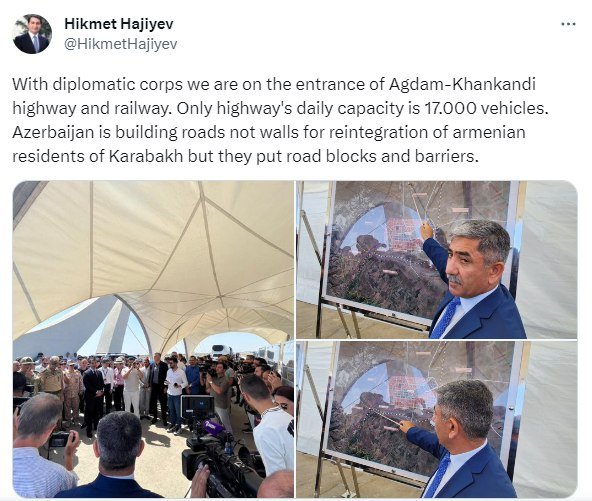 “Azərbaycan divarlar deyil, yollar çəkir” - Hikmət Hacıyev  - foto 1