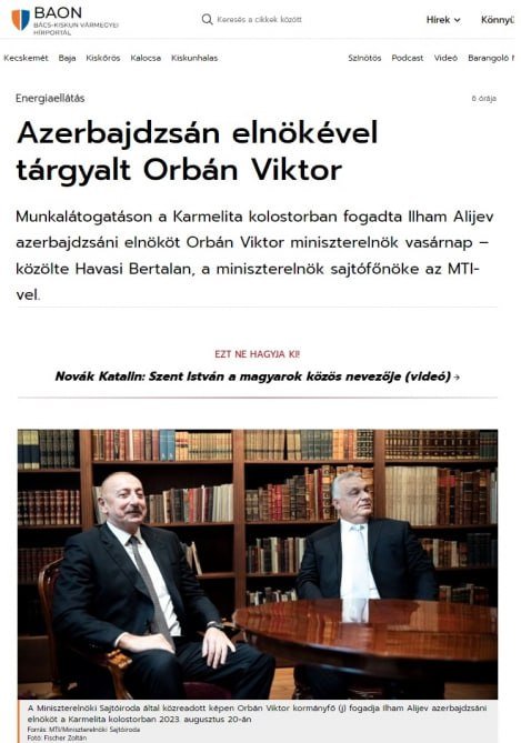 İlham Əliyevin səfəri Macarıstan KİV-lərində geniş işıqlandırıldı - FOTO - foto 5