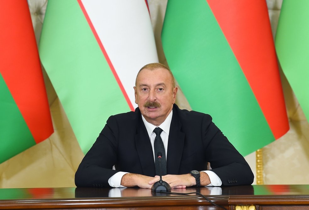 Azərbaycan və Özbəkistan rəhbərləri mətbuata bəyanatlarla çıxış ediblər - FOTO/VİDEO - foto 2