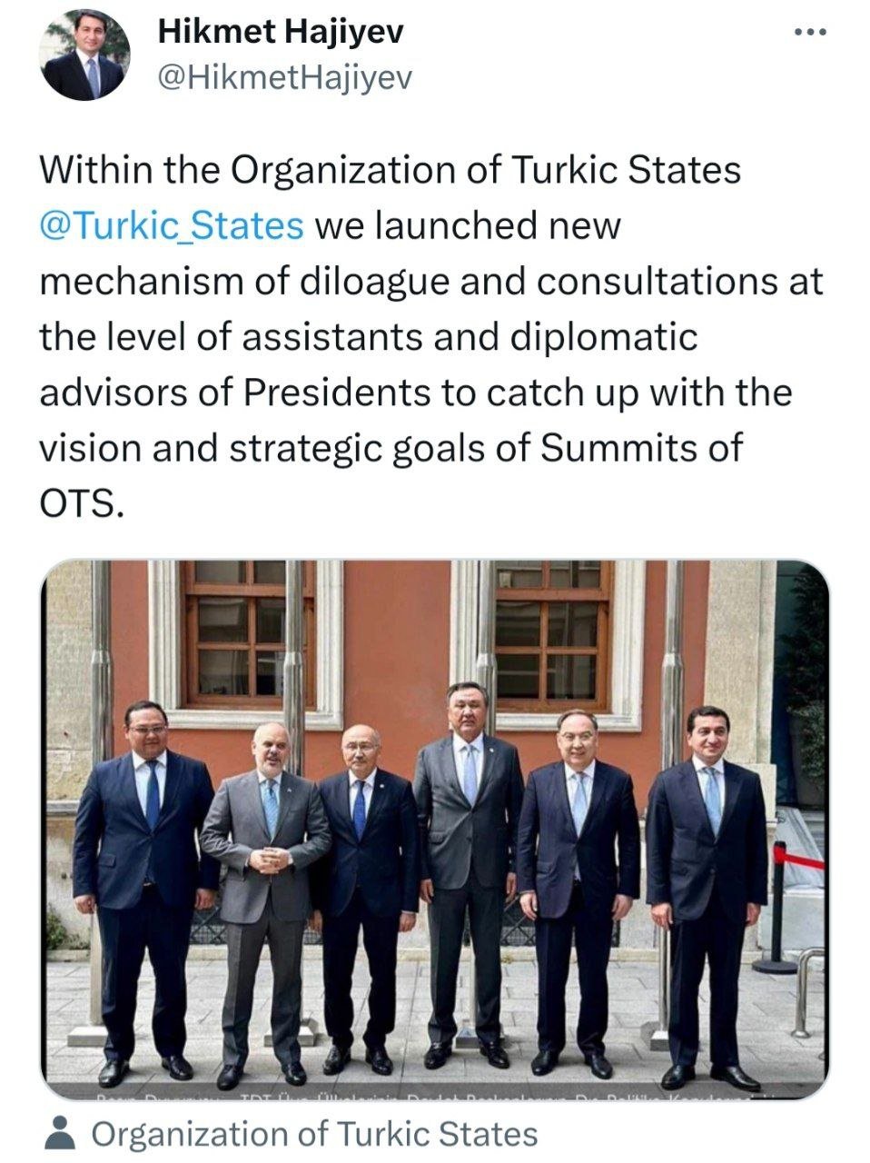 Hikmət Hacıyev: “TDT ölkələri prezidentlərinin köməkçiləri yeni dialoq mexanizmini işə salıblar” - foto 1