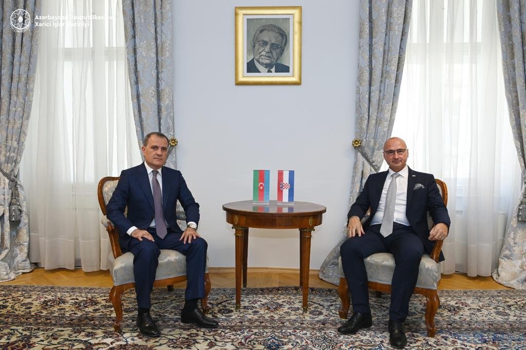 Ceyhun Bayramov xorvatiyalı həmkarı ilə görüşdü - FOTO - foto 4