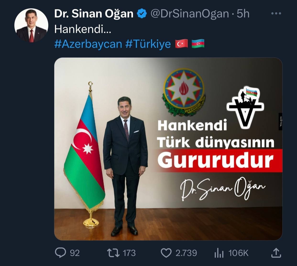 Sinan Oğandan Xankəndi ilə bağlı maraqlı PAYLAŞIM – FOTO   - foto 1