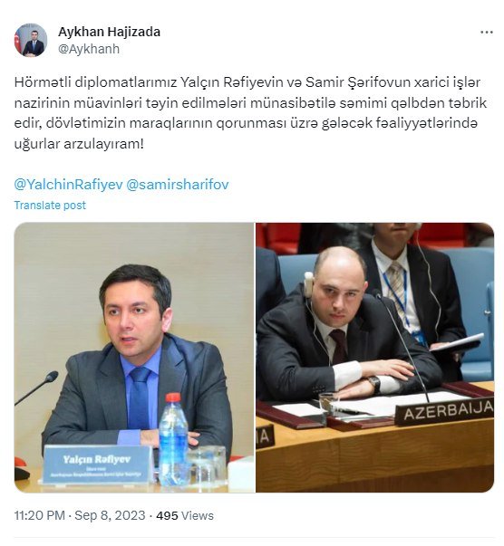 Ceyhun Bayramova iki yeni müavin TƏYİN EDİLİB - FOTO  - foto 1