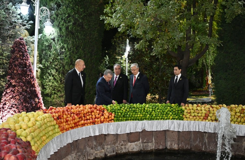 Düşənbədə prezidentlərin şərəfinə rəsmi qəbul verilib - FOTO - foto 1