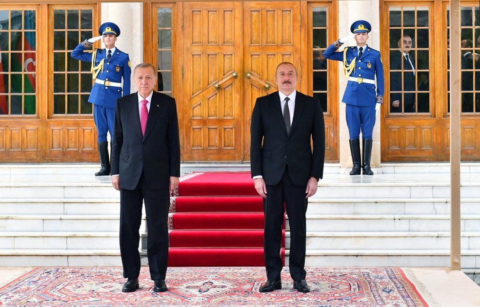 Ərdoğanın rəsmi qarşılanma mərasimi KEÇİRİLDİ - FOTO - foto 4