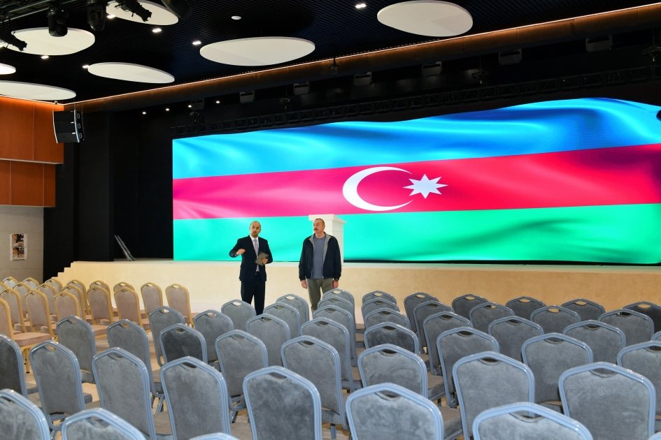 Prezident Zəngilan Konqres Mərkəzi Kompleksinin açılışını ETDİ - FOTO - foto 1