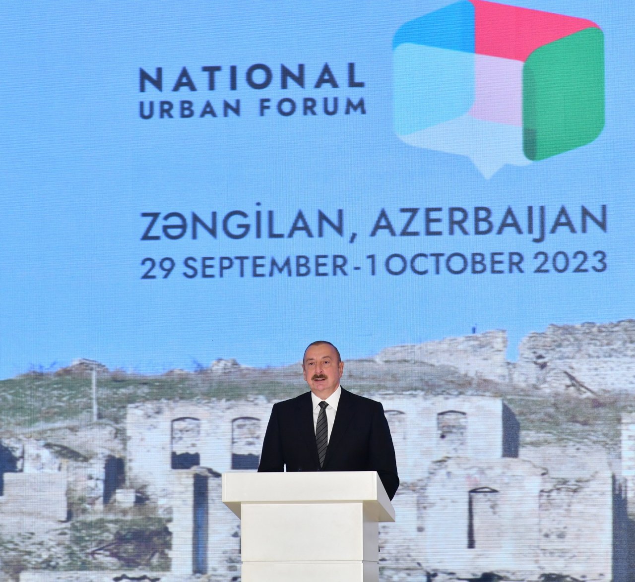 Prezident Zəngilanda 2-ci Milli Şəhərsalma Forumunun açılış MƏRASİMİNDƏ - FOTO/VİDEO - foto 6