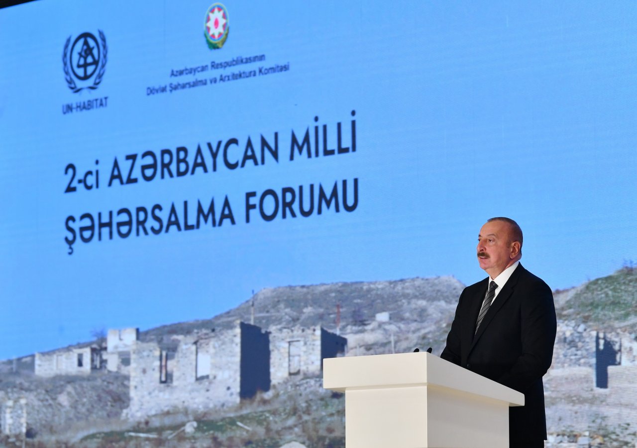 Prezident Zəngilanda 2-ci Milli Şəhərsalma Forumunun açılış MƏRASİMİNDƏ - FOTO/VİDEO - foto 1