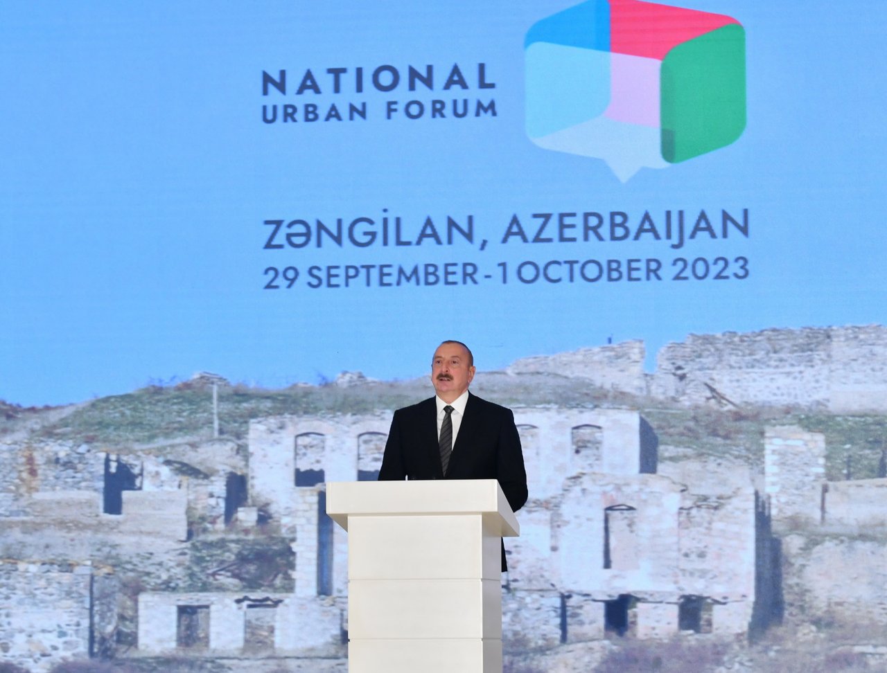 Prezident Zəngilanda 2-ci Milli Şəhərsalma Forumunun açılış MƏRASİMİNDƏ - FOTO/VİDEO - foto 2