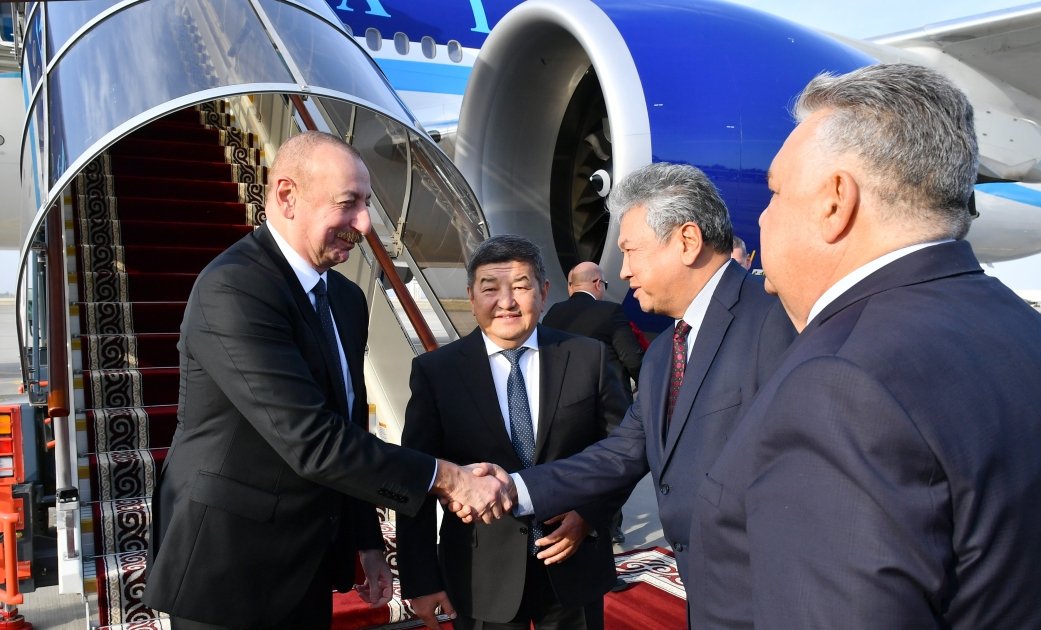 İlham Əliyev Qırğızıstana GETDİ - FOTO/VİDEO - foto 3