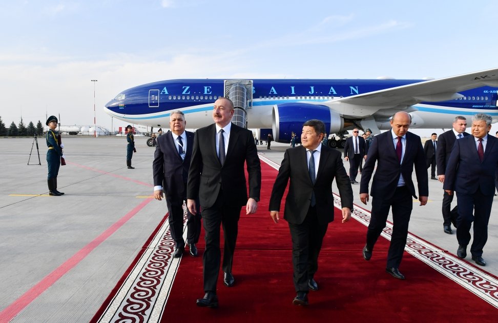 İlham Əliyev Qırğızıstana GETDİ - FOTO/VİDEO - foto 5
