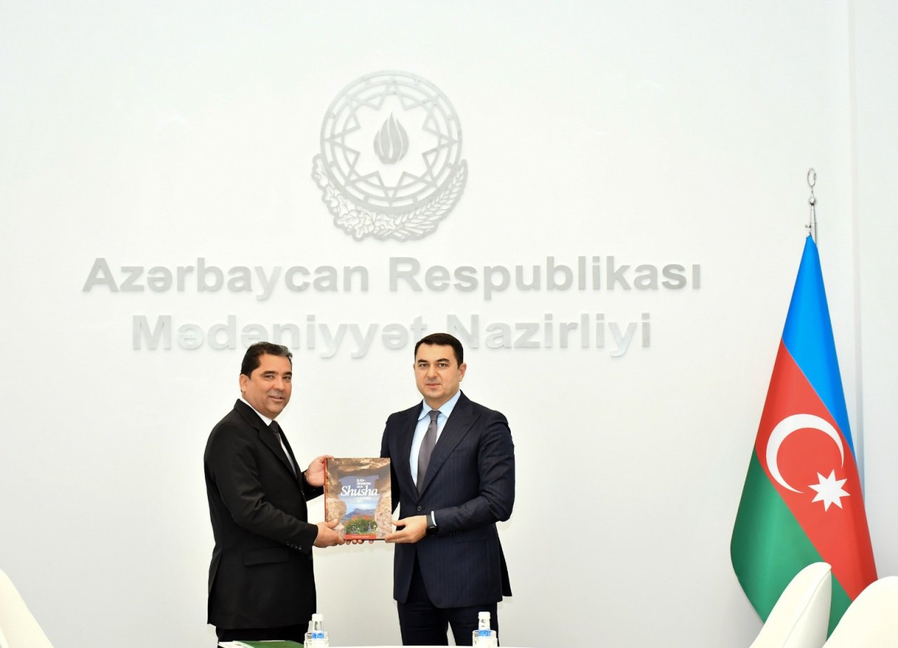 Mədəniyyət nazirinin türkmənistanlı həmkarı ilə görüşü baş tutub - FOTO  - foto 2