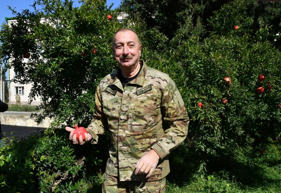 İlham Əliyev Ağdərə şəhərində bayrağımızı ucaltdı - FOTO - foto 1