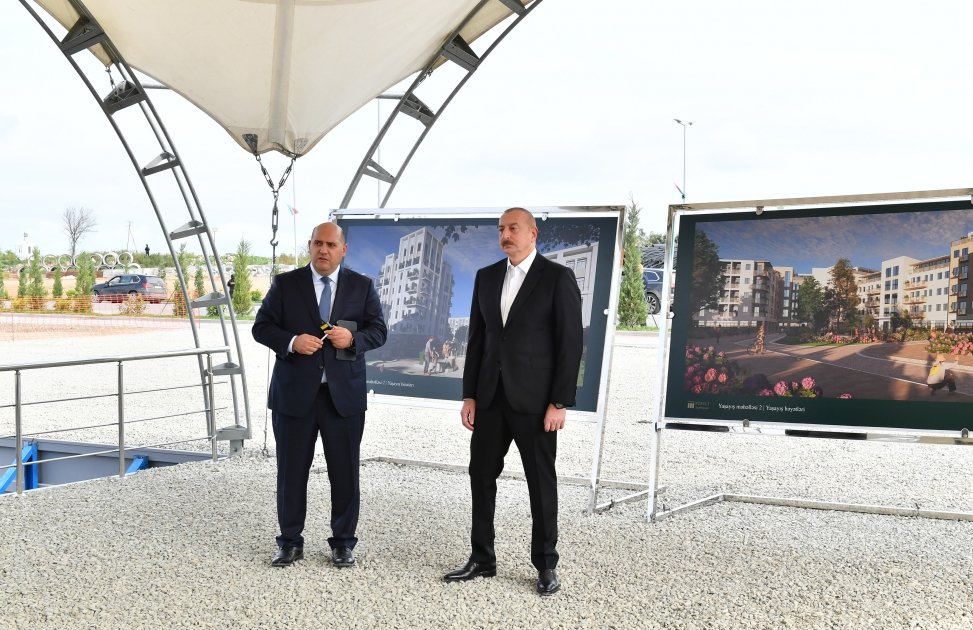 Füzuli şəhərində ikinci yaşayış kompleksinin təməli QOYULDU - FOTO - foto 2