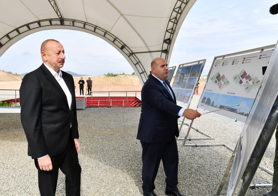Füzuli şəhərində 240 yerlik uşaq bağçasının təməli QOYULDU - FOTO - foto 1