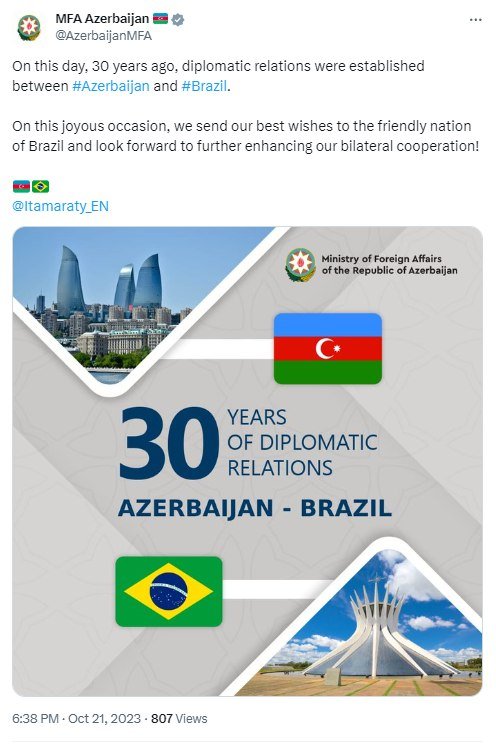 XİN: Braziliya ilə ikitərəfli əməkdaşlığımızın genişləndirilməsini gözləyirik - FOTO  - foto 1