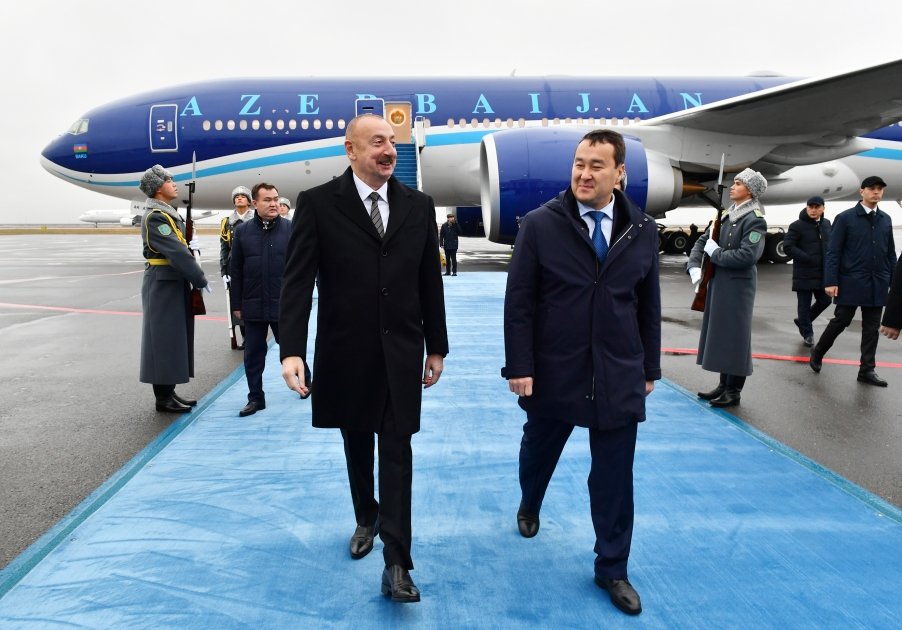 İlham Əliyev Qazaxıstana GETDİ - FOTO - foto 2