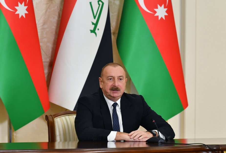 Azərbaycan və İraq prezidentləri mətbuata bəyanatlarla çıxış ediblər - FOTO/VİDEO - foto 4