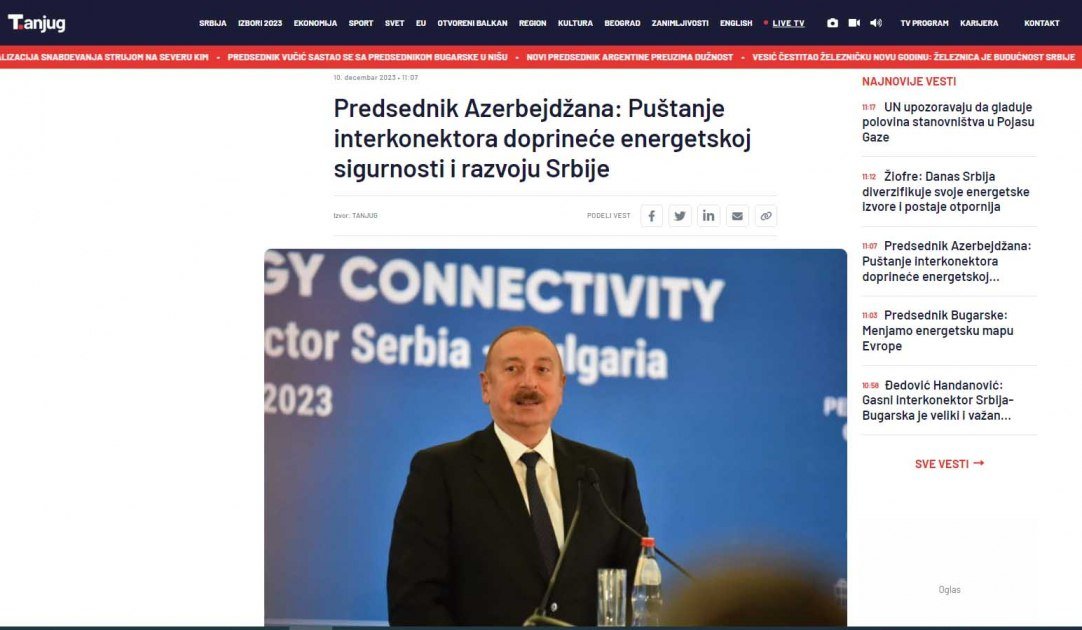 Serbiya mətbuatı Azərbaycan Prezidentinin səfərinə geniş yer ayırdı - FOTO - foto 6