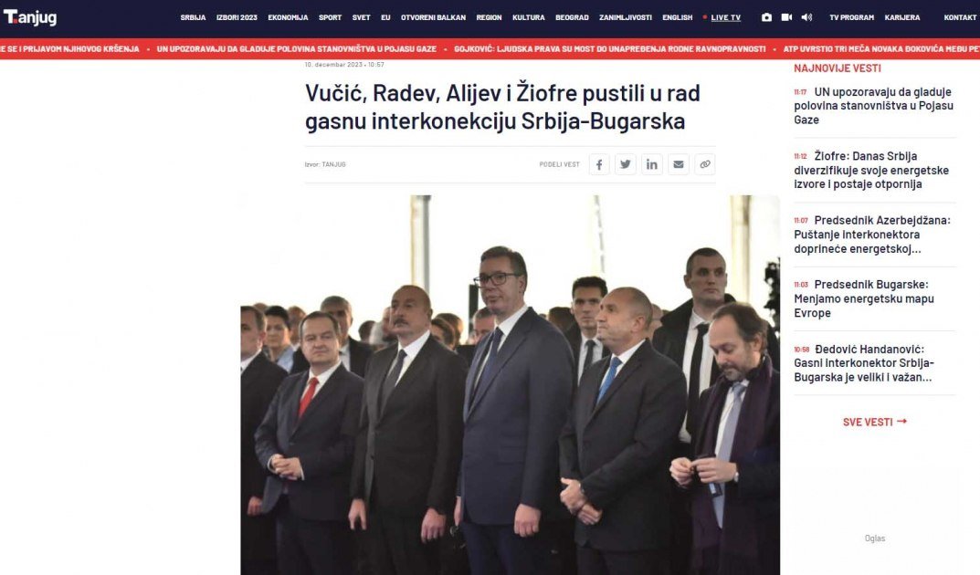 Serbiya mətbuatı Azərbaycan Prezidentinin səfərinə geniş yer ayırdı - FOTO - foto 1
