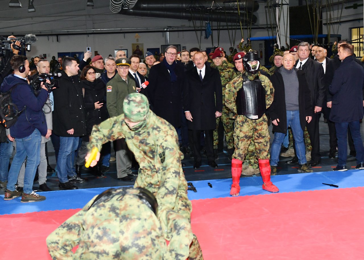 İlham Əliyev və Aleksandar Vuçiç hərbi texnika və avadanlıqlara baxıblar - FOTO - foto 2