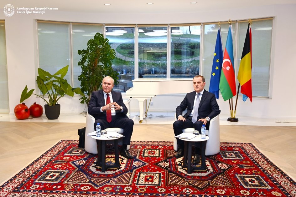 Ceyhun Bayramov media və aparıcı beyin mərkəzlərinin nümayəndələri ilə görüşüb - FOTO - foto 3