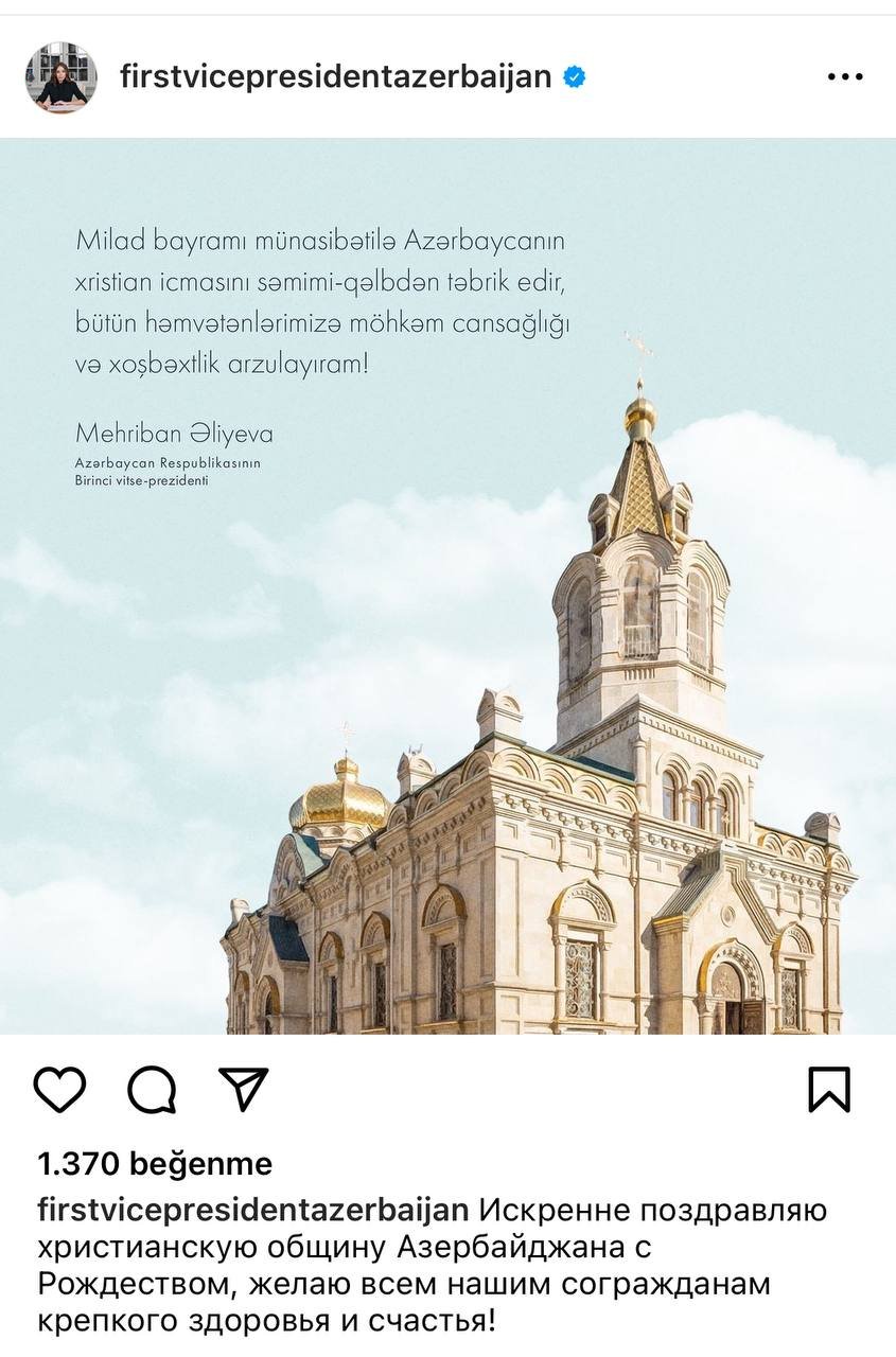 Mehriban Əliyeva Azərbaycanın xristian icmasını təbrik etdi - FOTO - foto 1