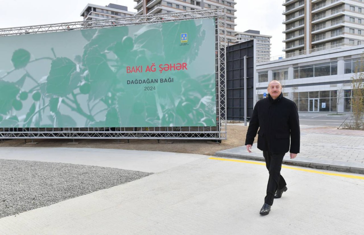 Prezident Bakı Ağ Şəhərin Mərkəzi Park Kvartalında - FOTO/VİDEO - foto 1