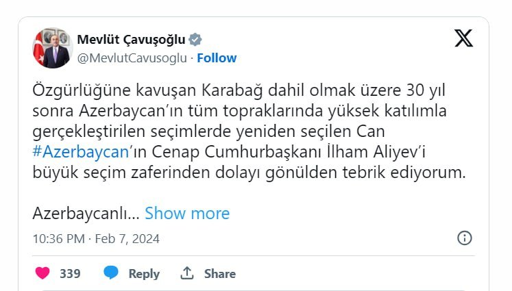 Türkiyə siyasətçiləri İlham Əliyevə uğurlar arzuladı - FOTO - foto 2