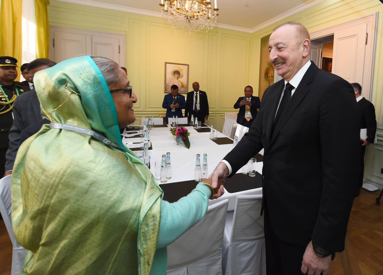 Prezident Münxendə Banqladeşin Baş naziri ilə görüşüb - FOTO/VİDEO - foto 1