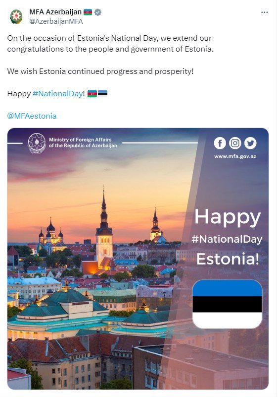 Azərbaycan XİN Estoniyanı TƏBRİK ETDİ - FOTO - foto 1