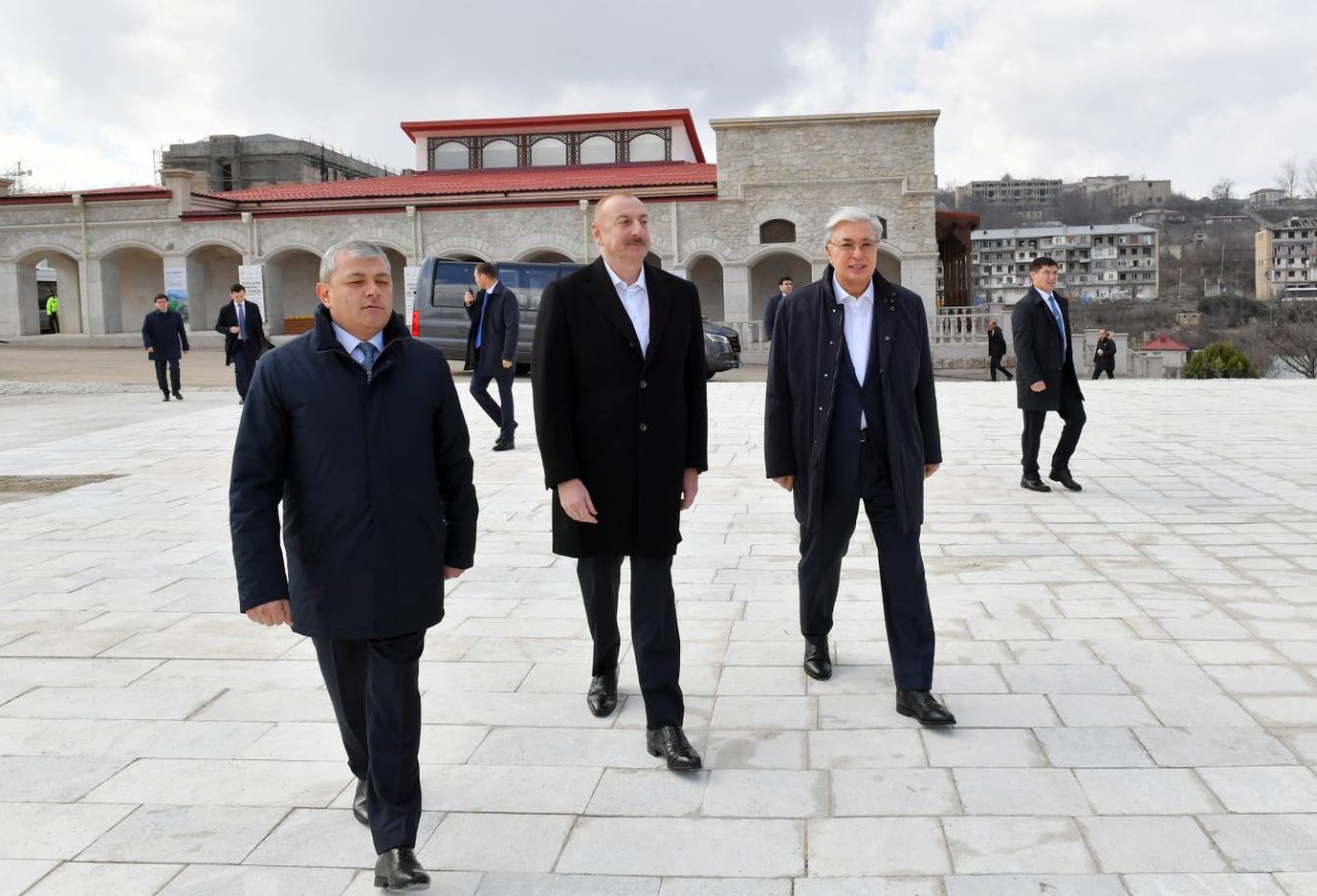 Azərbaycan və Qazaxıstan Prezidentləri ŞUŞADA - FOTO - foto 1